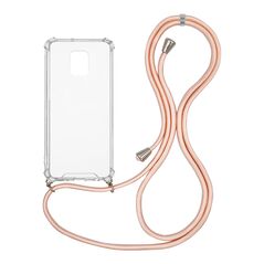 Θήκη Σιλικόνης με Κορδόνι Sonique Armor Clear Xiaomi Redmi Note 9S/9 Pro Ροζ Σατινέ 5201101813888