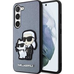 Original Case SAMSUNG GALAXY S23+ Karl Lagerfeld Hardcase Saffiano Karl & Choupette (KLHCS23MSANKCPG) gray 3666339117894