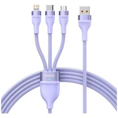 Baseus Data Cable 3in1, USB, 66W, 1.2m - Baseus Flash Series 2 (CASS040005) - Purple 6932172618124 έως 12 άτοκες Δόσεις