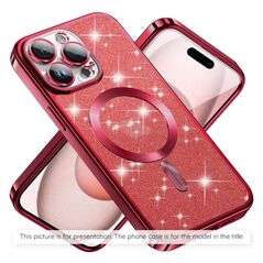 Techsuit Case for iPhone 16 Pro Max - Techsuit Luxury Glitter MagSafe - Red 5949419221567 έως 12 άτοκες Δόσεις