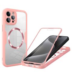 Techsuit Case for iPhone 15 Pro + Cover - Techsuit ColorVerse 360 MagSafe MagSafe Series - Pink 5949419227101 έως 12 άτοκες Δόσεις