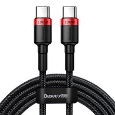 Baseus Date Cable Type-C, 100W, 2m - Baseus Cafes (CATKLF-AL91) - Red Black 6953156216372 έως 12 άτοκες Δόσεις