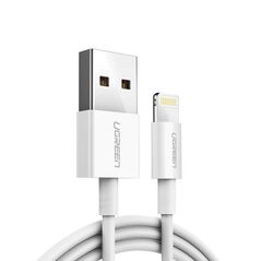 UGREEN Nickel plated Lightning Cable MFi 2m (white) 6957303827305