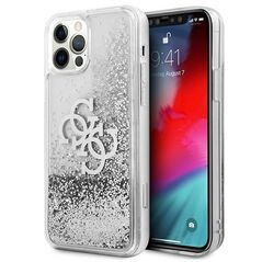 Guess GUHCP12LLG4GSI iPhone 12 Pro Max 6.7&quot; silver/silver hardcase 4G Big Liquid Glitter 3666339004736