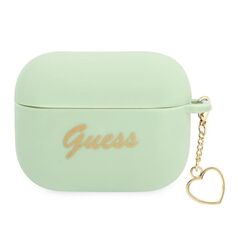 Guess GUAPLSCHSN AirPods Pro cover green/green Silicone Charm Heart Collection 3666339039073