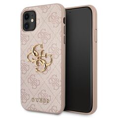 Guess GUHCN614GMGPI iPhone 11 6.1 &quot;/ Xr pink / pink hardcase 4G Big Metal Logo 3666339006662