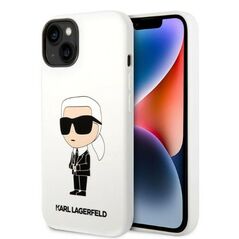 Karl Lagerfeld KLHCP14SSNIKBCH iPhone 14 6.1" hardcase white/white Silicone Ikonik 3666339086602