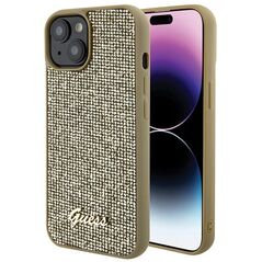 Guess Disco Metal Script case for iPhone 15 - gold 3666339173579