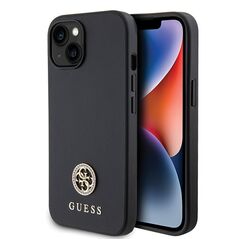 Guess GUHCP15SPS4DGPK iPhone 15 6.1&quot; black/black hardcase Strass Metal Logo 3666339150723