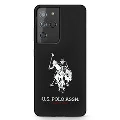 US Polo USHCS21LSLHRBK S21 Ultra G998 czarny/black Silicone Logo 3700740497197