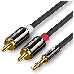 Ugreen AV116 10591 audio mini jack cable 3.5 mm (male) / 2RCA (male) 5m - black 6957303807093