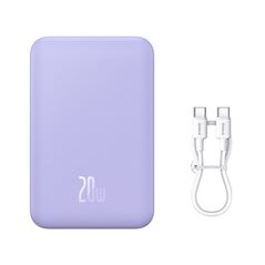 Baseus Magnetic Mini 20000 mAh 20W Powerbank - purple + USB-C / USB-C cable 6932172628819