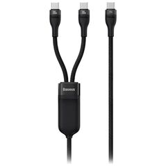 Baseus Data Cable 2in1, Type-C, 100W, 1.5m - Baseus Flash Series 2 (CASS060001) - Black 6932172622480 έως 12 άτοκες Δόσεις