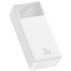 Baseus External Battery 30000mAh, 20W - Baseus Bipow Digital Display (PPBD050402) - White 6932172618285 έως 12 άτοκες Δόσεις