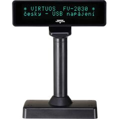 Virtuos Virtuos VFD zákaznický displej Virtuos FV-2030B 2x20 9mm, USB, černý