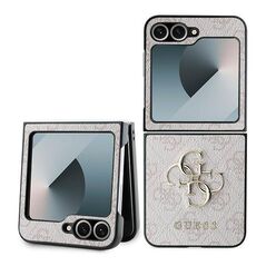 Original Case SAMSUNG GALAXY Z FLIP 6 Guess Hardcase Leather 4G Metal Logo (GUHCZF64GMGPI) pink 3666339313166