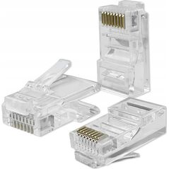 Qoltec Wtyk przelotowy złšcze RJ45 | CAT6 | UTP | Pass Through |        Pozłacane styki | 100 sztuk