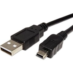 Kabel USB LAMA PLUS USB-A - miniUSB 0.6 m Czarny