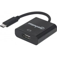 Adapter USB Manhattan USB-C - HDMI Czarny  (151788)