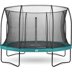 Trampolina ogrodowa Salta Comfort Edition z siatką wewnętrzną 14 FT 427 cm zielona