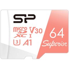 Karta Silicon Power Superior MicroSDXC 64 GB Class 10 UHS-I/U3 A1 V30 (SP064GBSTXDV3V20SP)