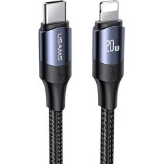 Kabel USB Usams USB-C - Lightning 1.2 m Czarny (6958444973302)