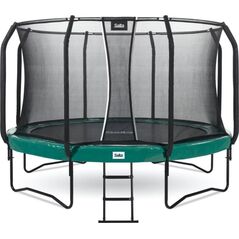 Trampolina ogrodowa Salta ogrodowa First Class z siatką wewnętrzną 8 FT 251 cm zielona