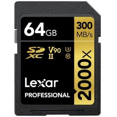 Karta Lexar Professional 2000x SDXC 64 GB Class 10 UHS-II/U3 V90 (LSD2000064G-BNNNG)