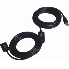 Kabel USB PremiumCord USB-A - USB-A 25 m Czarny (ku2rep25)