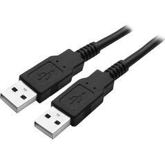 Kabel USB Logo USB-A - USB-A 1.8 m Czarny