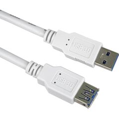 Kabel USB PremiumCord USB-A - USB-A 5 m Biały (ku3paa5w)