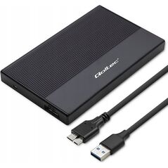 Kieszeń Qoltec Obudowa | Kieszeń na dysk SSD HDD 2.5 cala | SATA | USB 3.0 | Super speed 5Gb/s | 2TB | Czarna