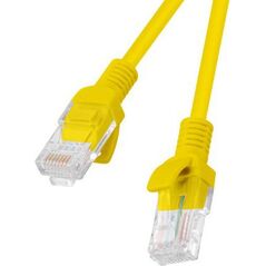 Lanberg RJ-45/RJ-45 kat.5e Żółty 0.25m (PCU5-10CC-0025-Y)