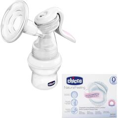 Chicco NaturalFeeling + Wkładki Laktacyjne 60szt