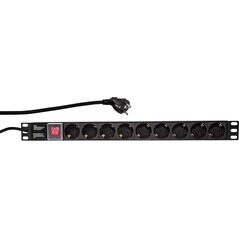 LogiLink Listwa zasilająca PDU 19" 1U 9x Schuko CEE 7/3 (PDU9C02)