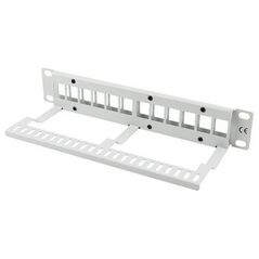 Lanberg Patch panel 1U 10" Pusty 12x slot keystone Szary (PPKS-9112-S)