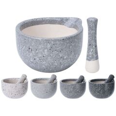 Excellent Houseware Moździerz do przypraw ceramiczny 10,5 cm z tłuczkiem