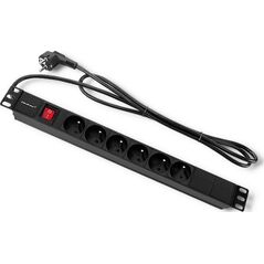 Qoltec Listwa zasilająca do szafy RACK 1U 16A PDU 6xFRENCH 2m (54470)