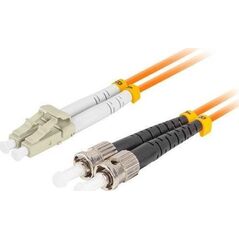 Lanberg PATCHCORD ŚWIATŁOWODOWY MM ST/UPC-LC/UPC DUPLEX 3.0MM OM2 50/125 LSZH 10M POMARAŃCZOWY LANBERG