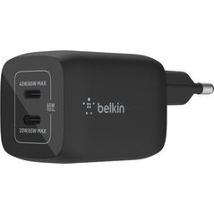 Ładowarka Belkin Podwójna ładowarka cienna 65W USB-C GAN z PPS czarna