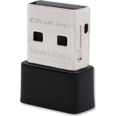 Karta sieciowa Qoltec Ultraszybki bezprzewodowy mini adapter USB Wi-Fi | standard AC | 650Mbps