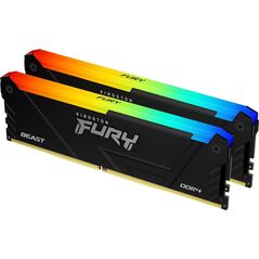 Pamięć Kingston Fury Beast RGB, DDR4, 32 GB, 3200MHz, CL16 (KF432C16BB12AK2/32)