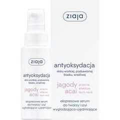 Ziaja Jagody Acai Ekspresowe serum do twarzy i szyi wygładzająco-ujędrniające 50ml