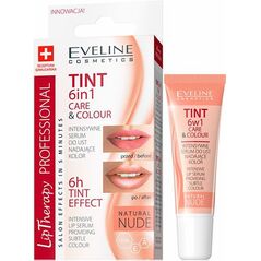 Eveline Lip Therapy Professional 6w1 Care&Colour Tint Serum do ust Nude 12ml