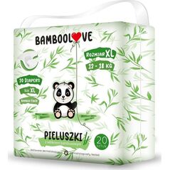 Pieluszki Bamboolove z włóknem bambusowym XL, 12-18 kg, 20 szt.