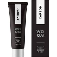 Woom Carbon+ wybielająca czarna pasta do zębów z węglem aktywnym 75ml