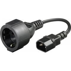 Kabel zasilający Manhattan Manhattan Adapter Zasilania IEC320 C14 na Schuko F Gniazdo 23cm