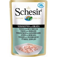 Schesir SCHESIR dla kotów Single Dish Tuńczyk z Doradą 50g