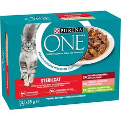 PURINA NESTLE PURINA One Sterilcat mix smaków - mokra karma dla kota - 12x85g