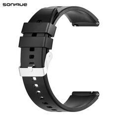 Λουράκι Σιλικόνης Smooth Band Sonique 22mm για Huawei Watch GT3/GT3 Pro 46mm/ GT2/GT2 Pro 46mm/ GT 42mm/46mm/GT 2e/3/3 Pro Μαύρο 5201101871888